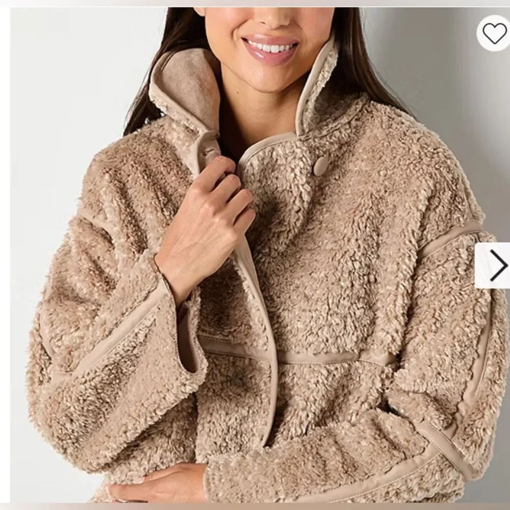NWT a.n.a. SZ XXL *Latte* Faux Shearling Midweight Coat